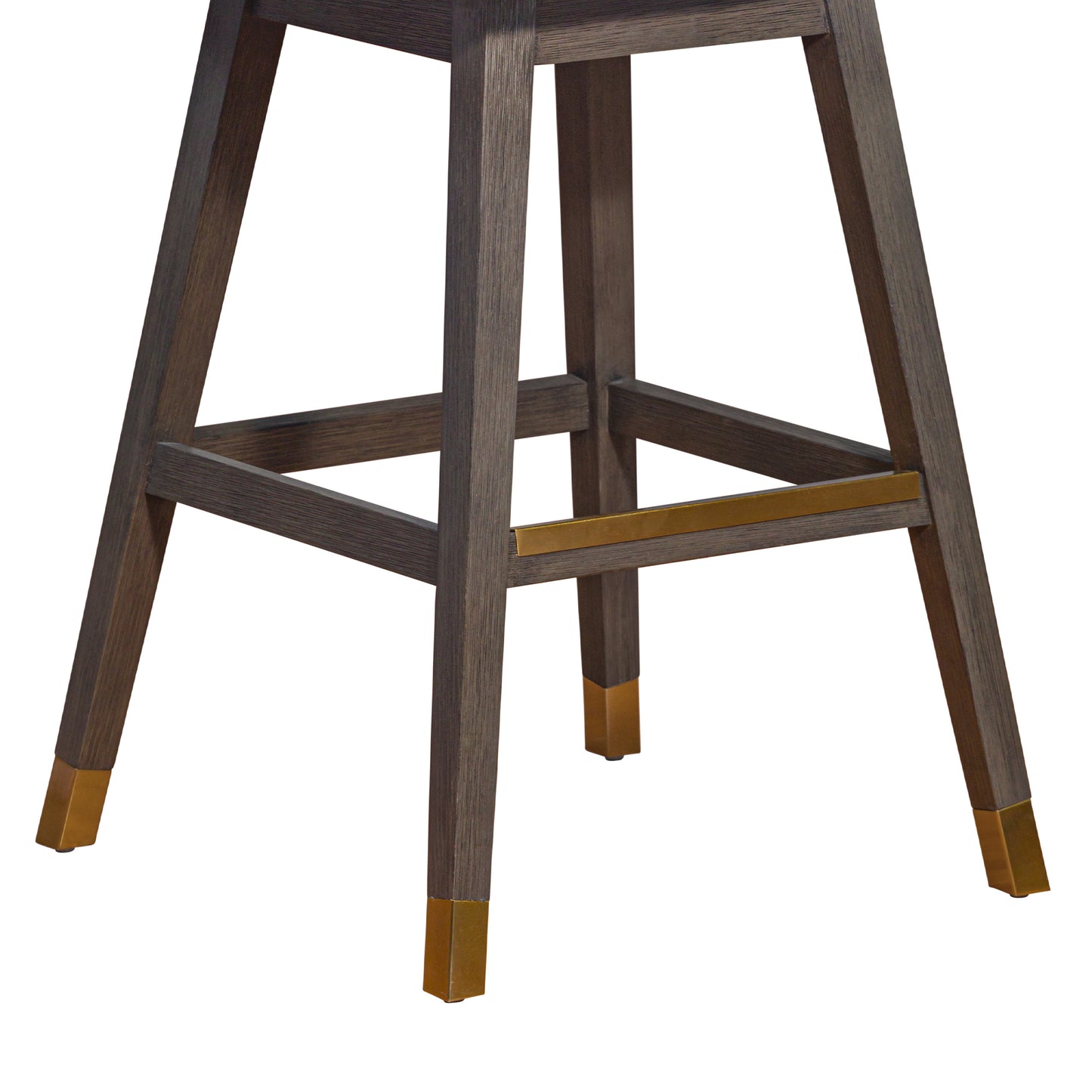 Stancoste Swivel Bar Stool in Grey Oak Wood Finish with Mocha Fabric By Armen Living | Bar Stools | Modishstore - 8