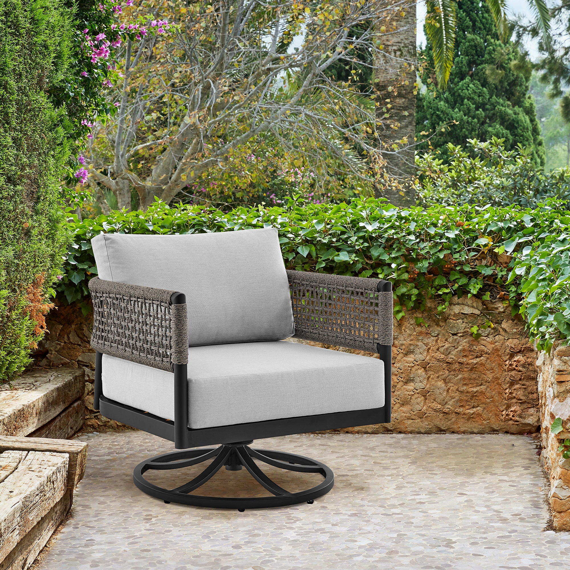 Outdoor patio swivel rocking chairs hot sale