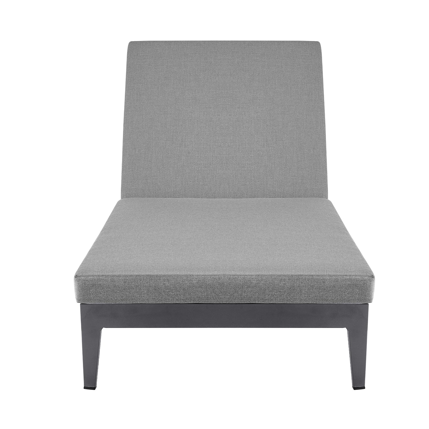 Argiope Outdoor Patio Adjustable Chaise Lounge Chair in Aluminum with Grey Cushions By Armen Living | Outdoor Chaise Lounges | Modishstore - 3