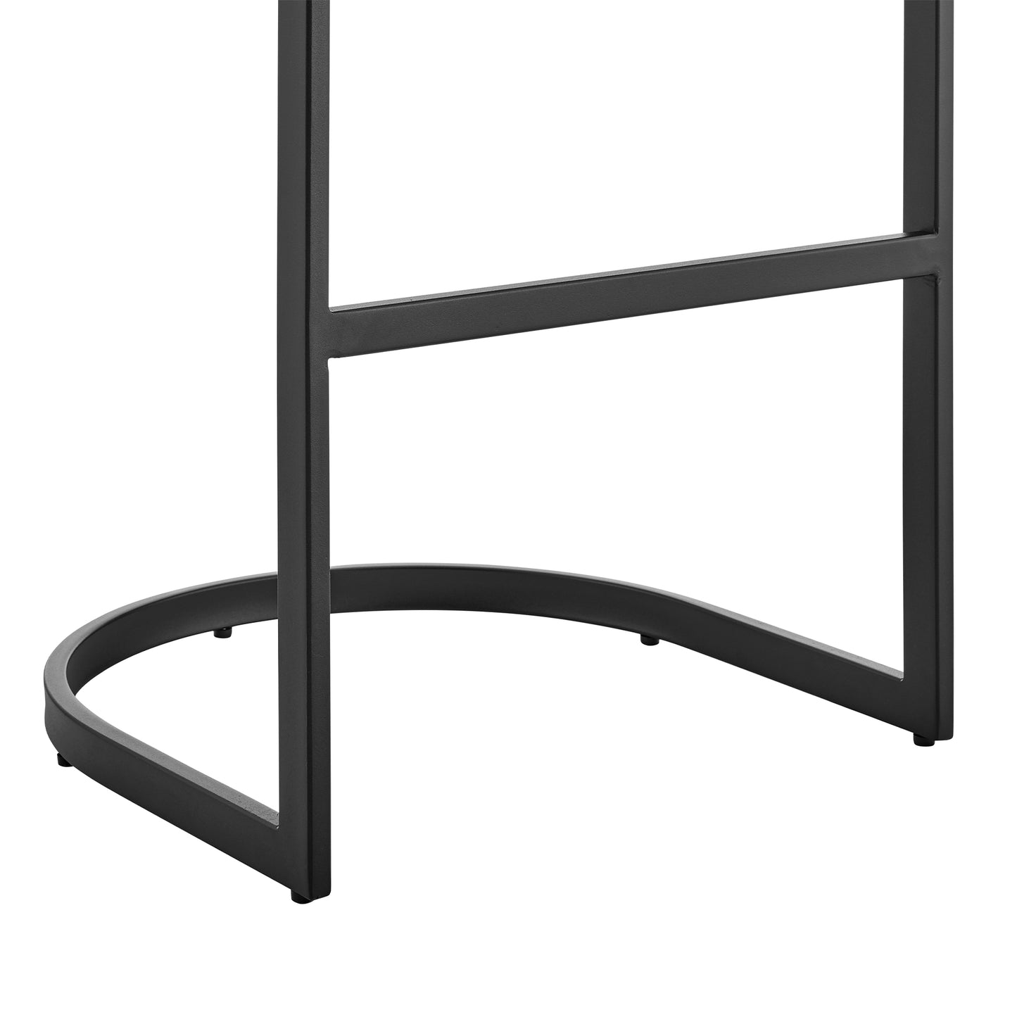 Atherik Bar Stool in Black Metal with Grey Faux Leather By Armen Living | Bar Stools | Modishstore - 18