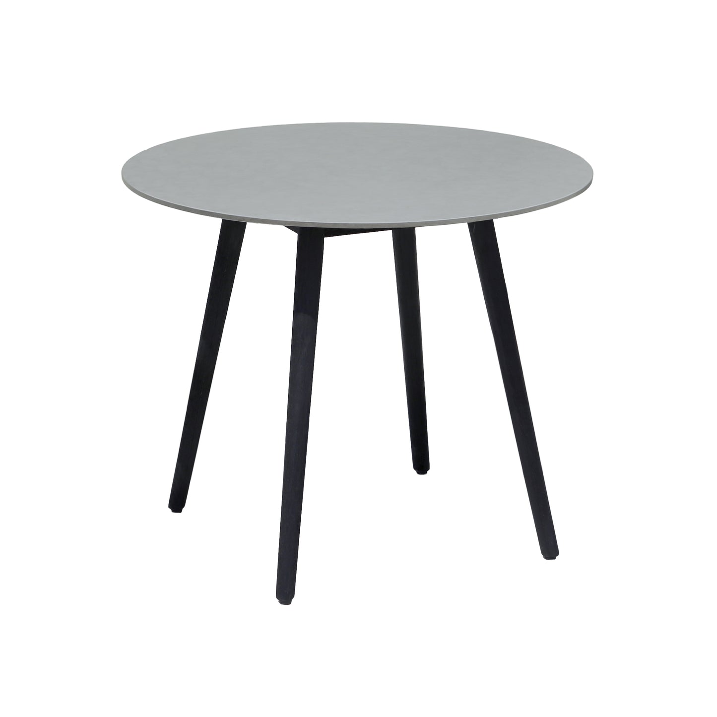 Sydney Outdoor Patio Round 36" Dining Table in Black Eucalyptus and Grey Stone By Armen Living | Outdoor Tables | Modishstore - 2