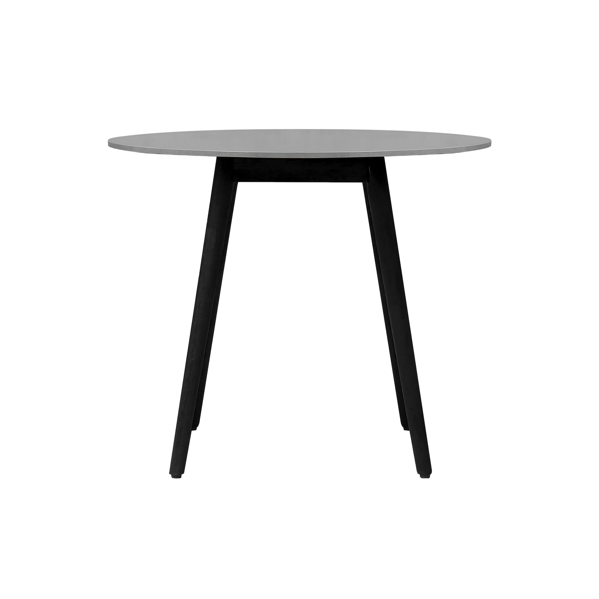 Sydney Outdoor Patio Round 36" Dining Table in Black Eucalyptus and Grey Stone By Armen Living | Outdoor Tables | Modishstore - 4