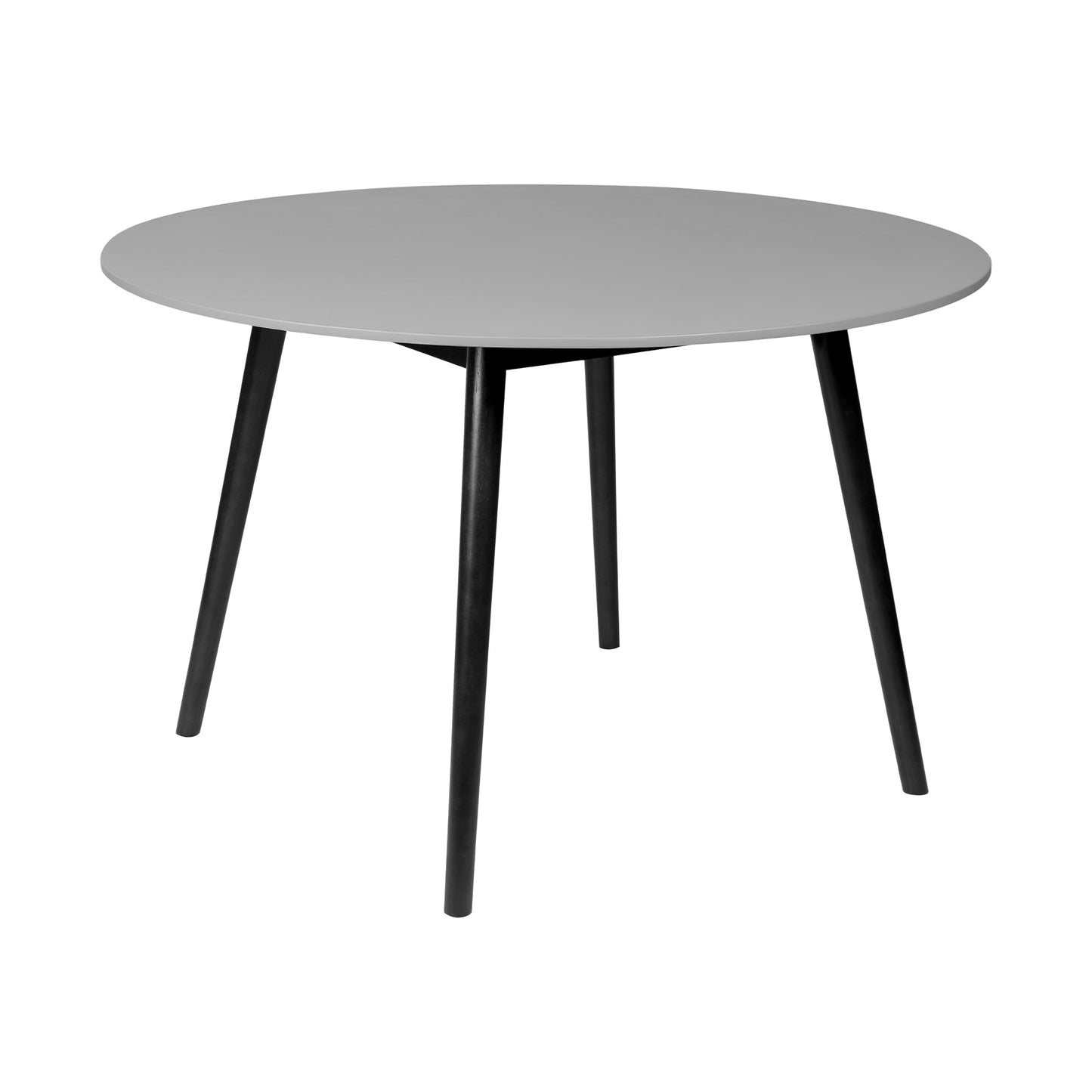 Sydney Outdoor Patio Round Dining Table in Black Eucalyptus and Grey Stone By Armen Living | Outdoor Tables | Modishstore - 2