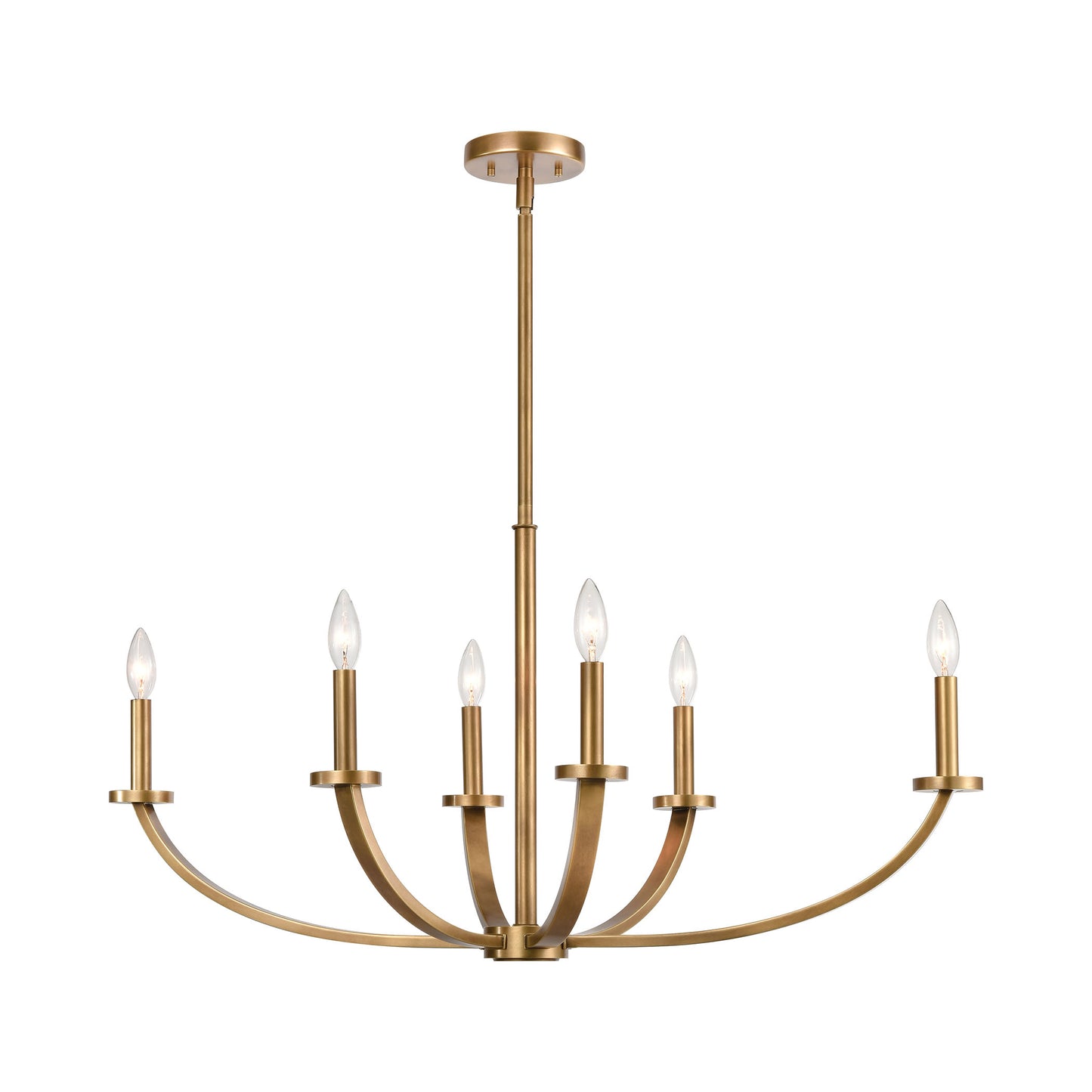 Erindale 6-Light Island Light in Natural Brass by ELK Lighting | Modishstore | Chandeliers