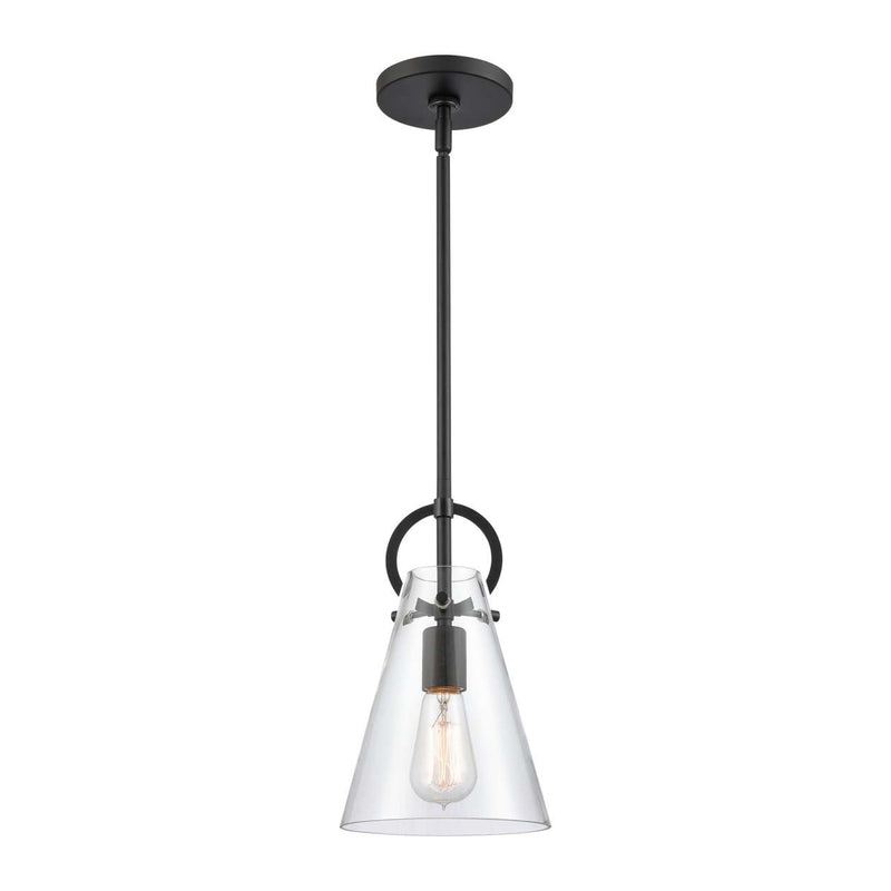 Gabby 1-Light mini pendant in  Matte Black | Pendant Lamps | Modishstore