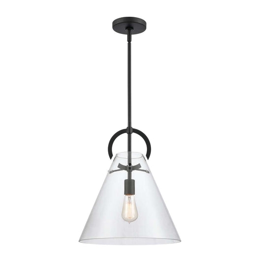 Gabby 1-Light pendant in Matte Black ELK Lighting | Pendant Lamp | Modishstore