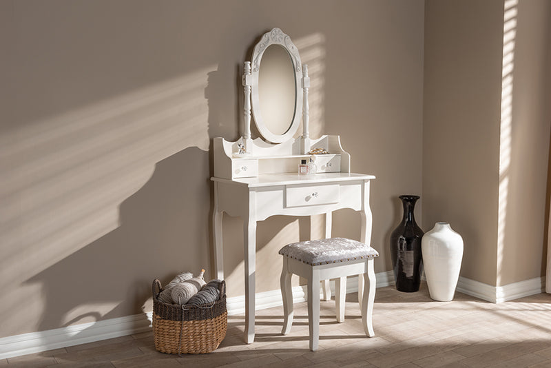 Baxton Studio Veronique Traditional French Provincial White