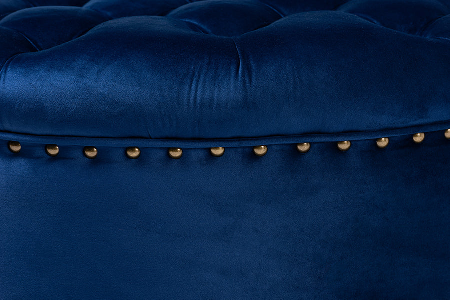 Baxton Studio Iglehart Modern and Contemporary Royal Blue Velvet