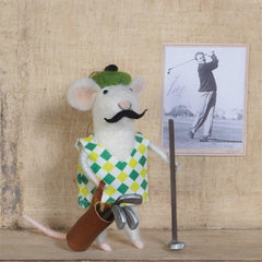 Felt Golfer Mouse Ornament - Set Of 4 By HomArt