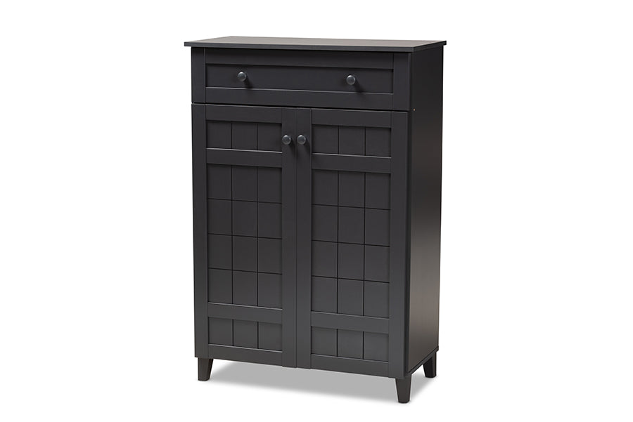 Baxton Studio Glidden Modern and Contemporary Dark Grey Finished 5