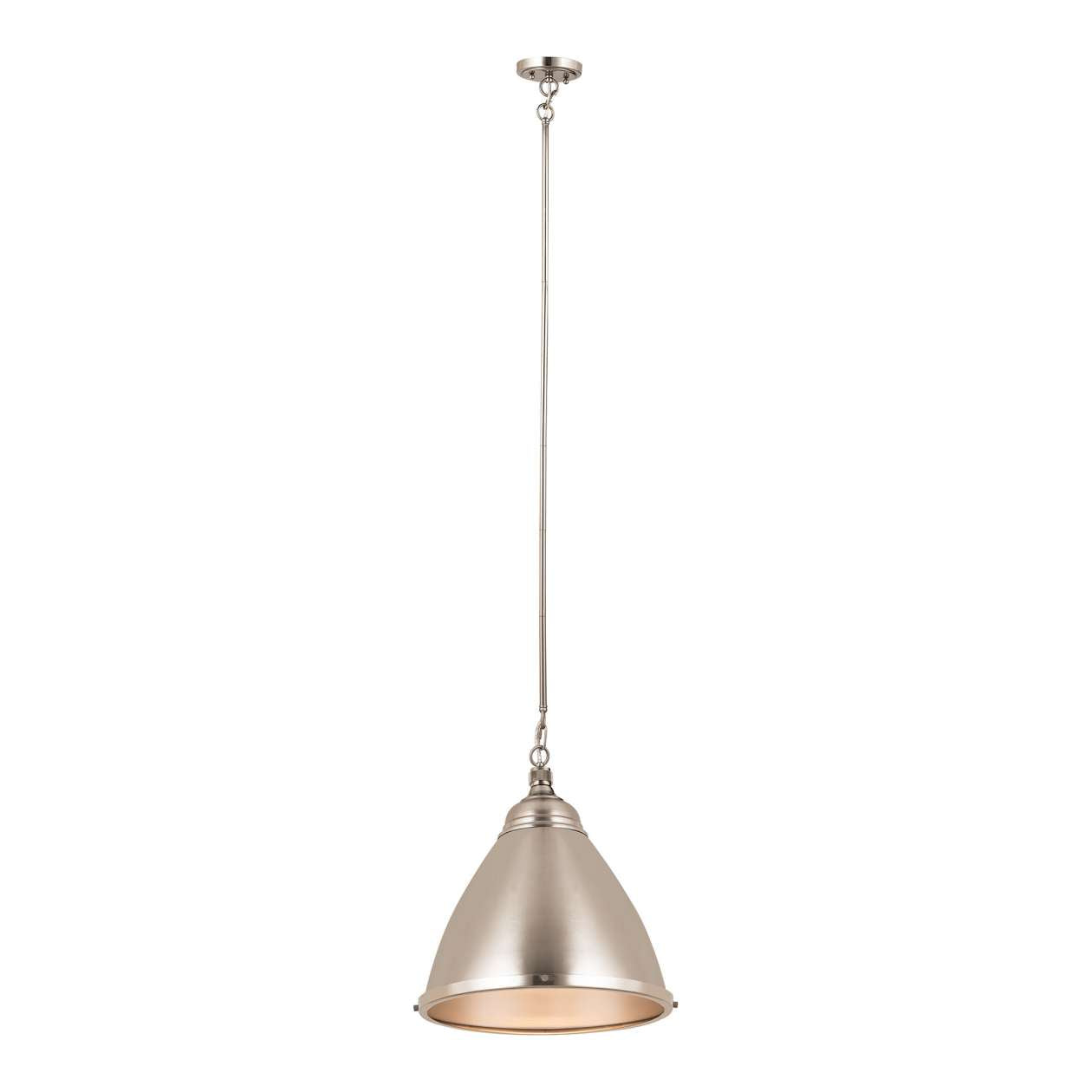 Katelyn 1-Light mini pendant in Brushed Steel ELK Lighting | Pendant Lamp | Modishstore