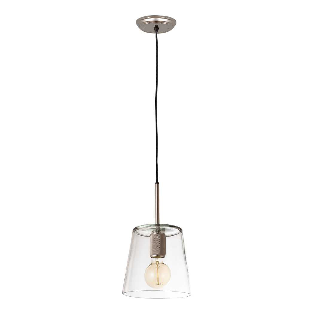 Netta 8'' Wide 1-Light Mini Pendant - Satin Nickel By ELK |Pendant Lamps |Modishstore - 2