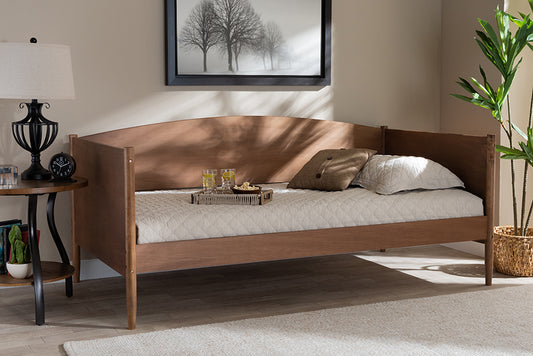 Baxton Studio Veles Mid-Century Modern Ash Wanut Finished Wood Daybed | Modishstore | Beds