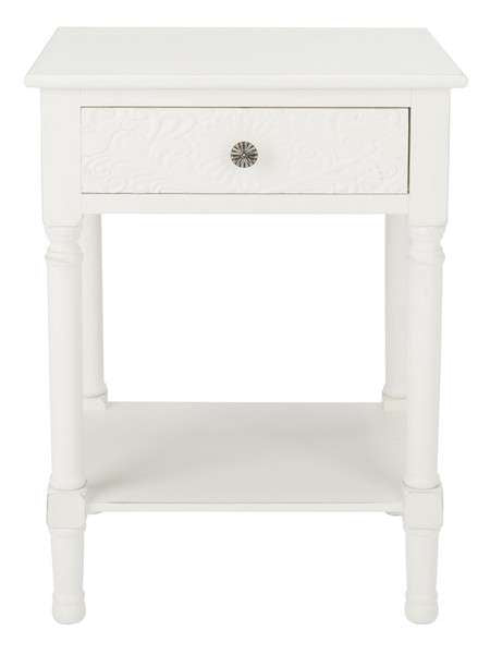 Safavieh Josie 1 Drawer Accent Table - Distressed White – Modish Store