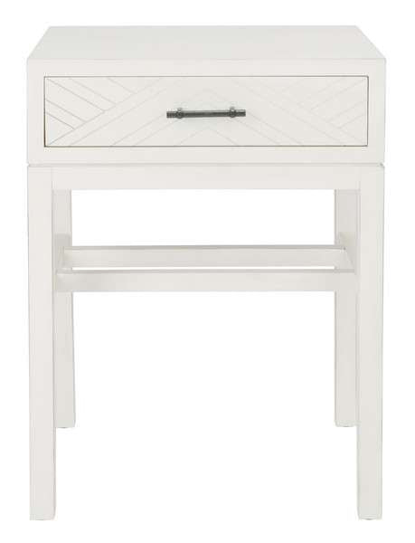 Safavieh Ajana 1 Drawer Accent Table - Distressed White | Accent Tables | Modishstore - 2