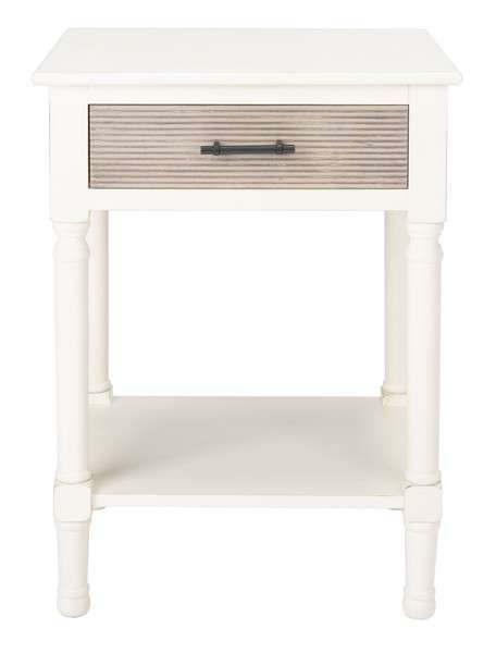 Safavieh Ryder 1Drw Accent Table - Distressed White | Accent Tables | Modishstore - 2