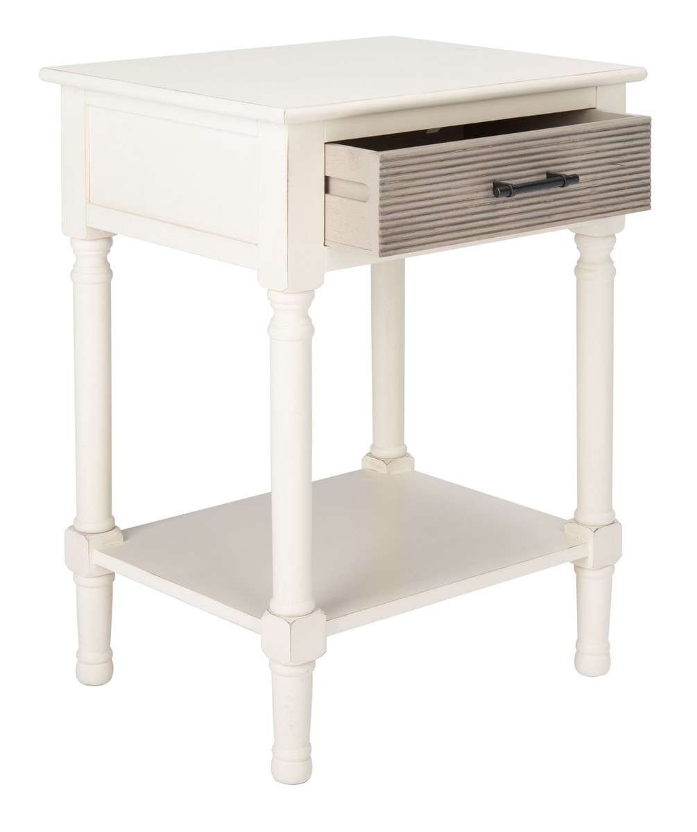 Safavieh Ryder 1Drw Accent Table - Distressed White | Accent Tables | Modishstore - 3