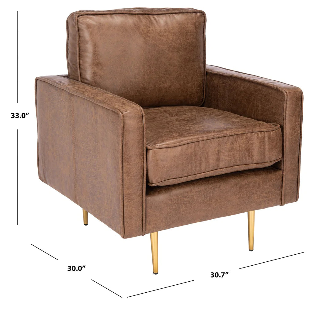 Safavieh Paityn Accent Chair - Brown | Accent Chairs | Modishstore - 2