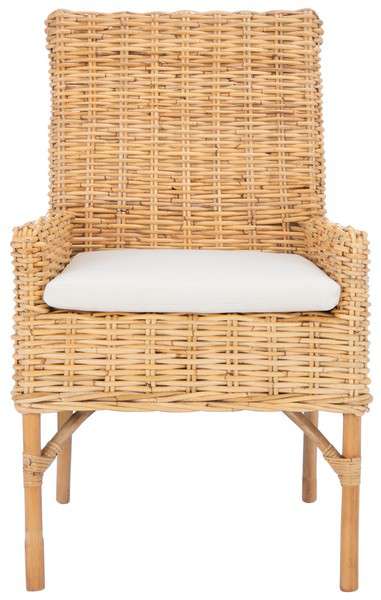 Safavieh Nancy Rattan Accent Chair W/ Cushion - Natural | Accent Chairs | Modishstore - 2