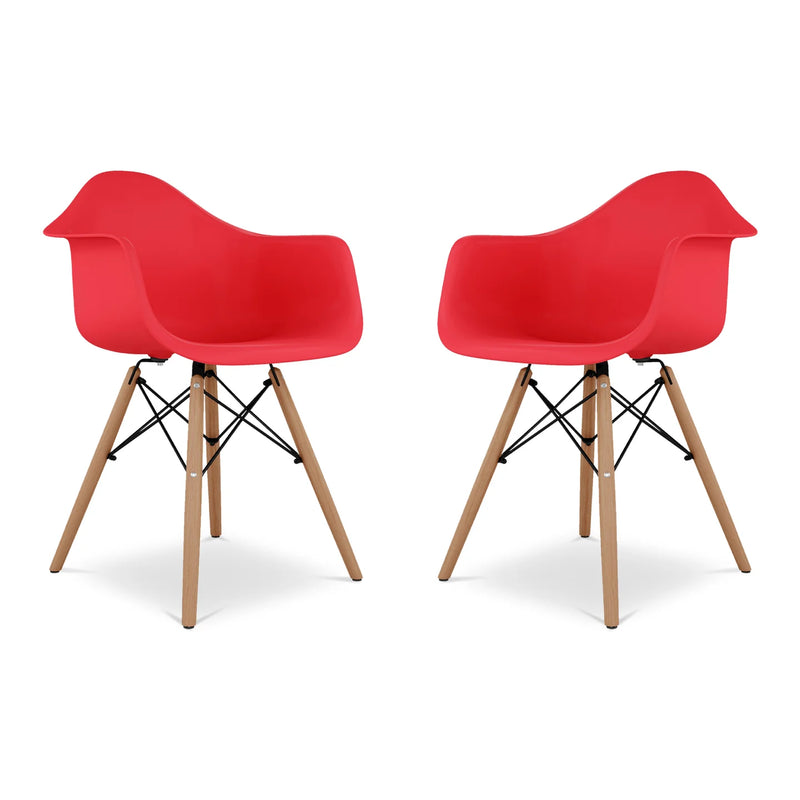Pyramid Armchair, Red By World Modern Design | Dining Chairs | Modishstore - 6