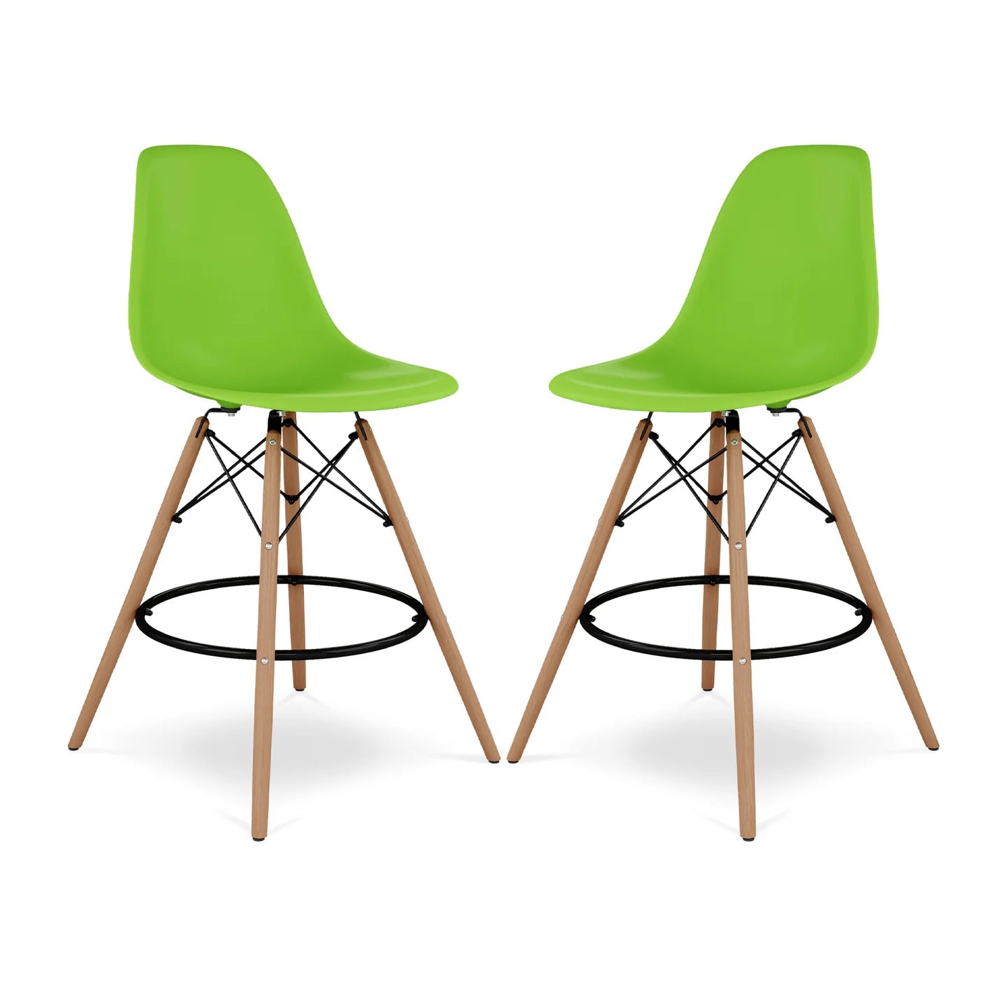 Pyramid Counter Stool, Green By World Modern Design | Counter Stools | Modishstore - 6