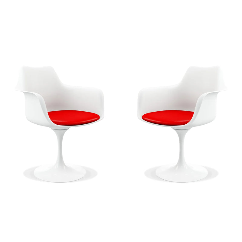Rose Arm Chair - Red By World Modern Design | Dining Chairs | Modishstore - 7