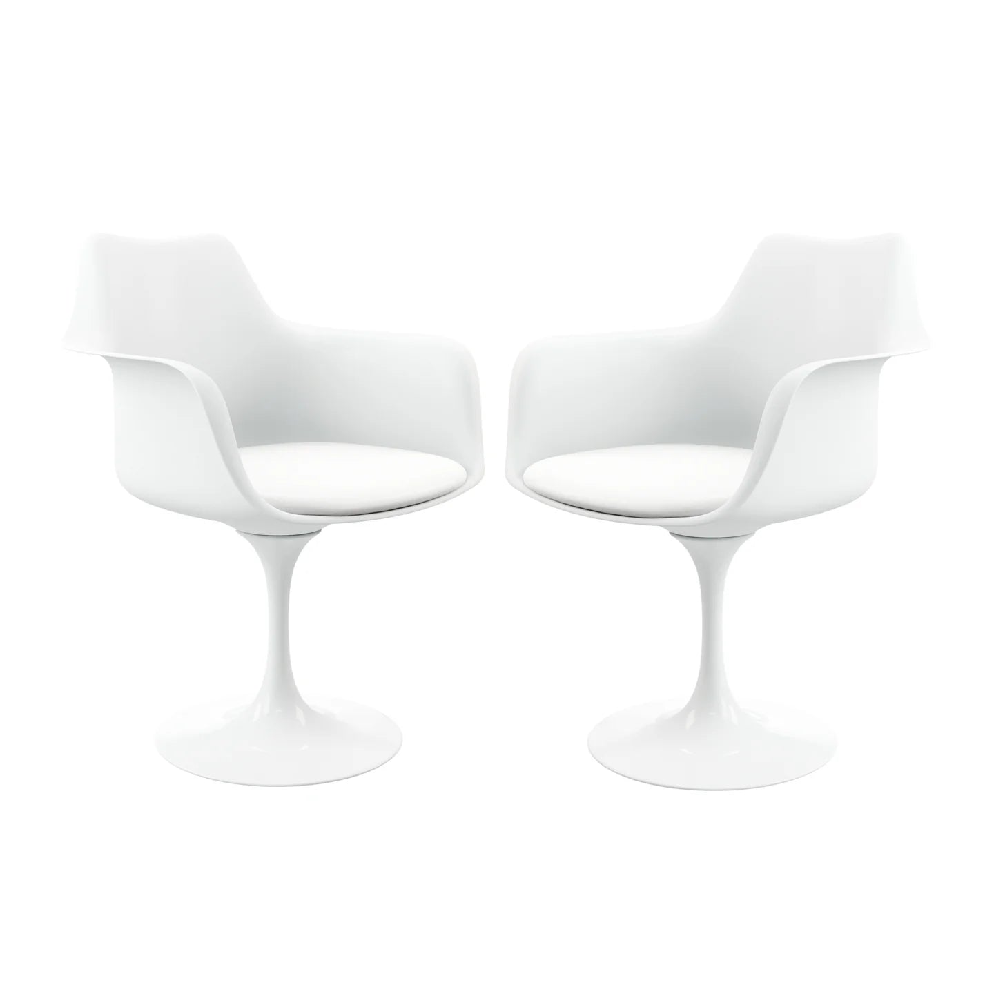 Rose Arm Chair - White By World Modern Design | Dining Chairs | Modishstore - 6