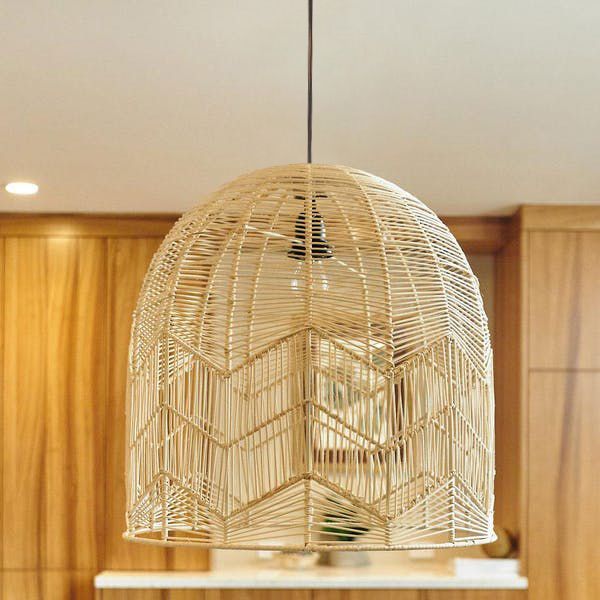 Small bamboo deals pendant light