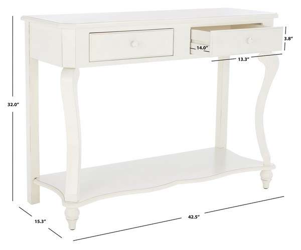 Safavieh Katie Console With 2 Storage Drawer - Cream | Console Tables | Modishstore - 4