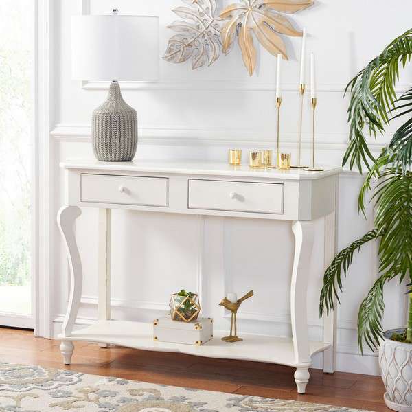 Safavieh Katie Console With 2 Storage Drawer - Cream | Console Tables | Modishstore