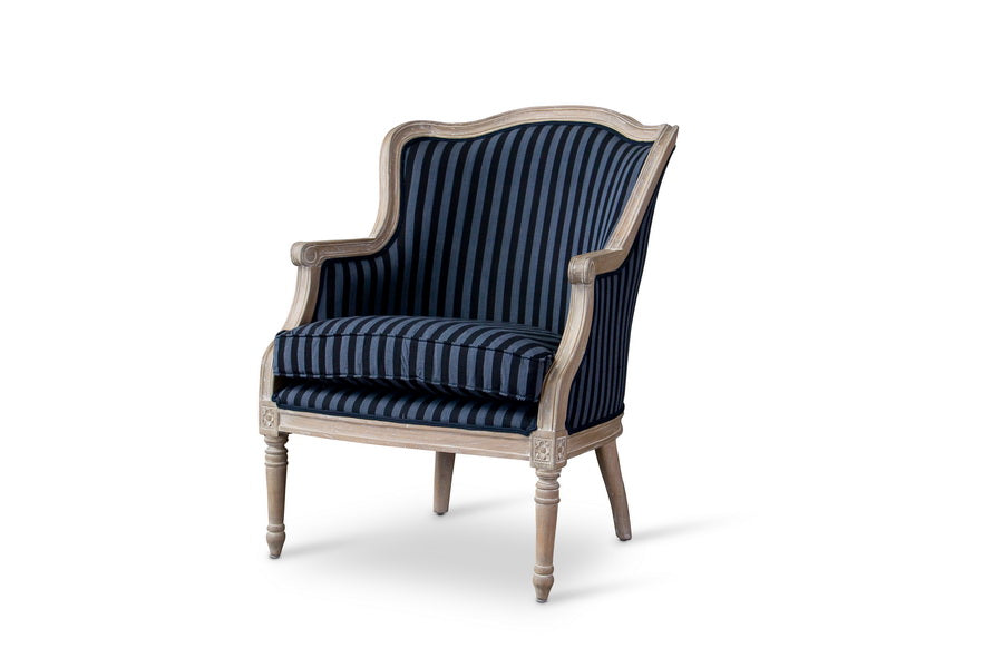 Baxton Studio Charlemagne Traditional French Accent Chair Oak