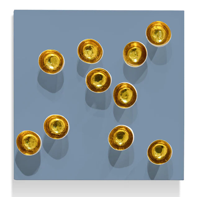 Wall Play Substrate Periwinkle W/ Seed Gold By Gold Leaf Design Group | Wall Art | Modishstore