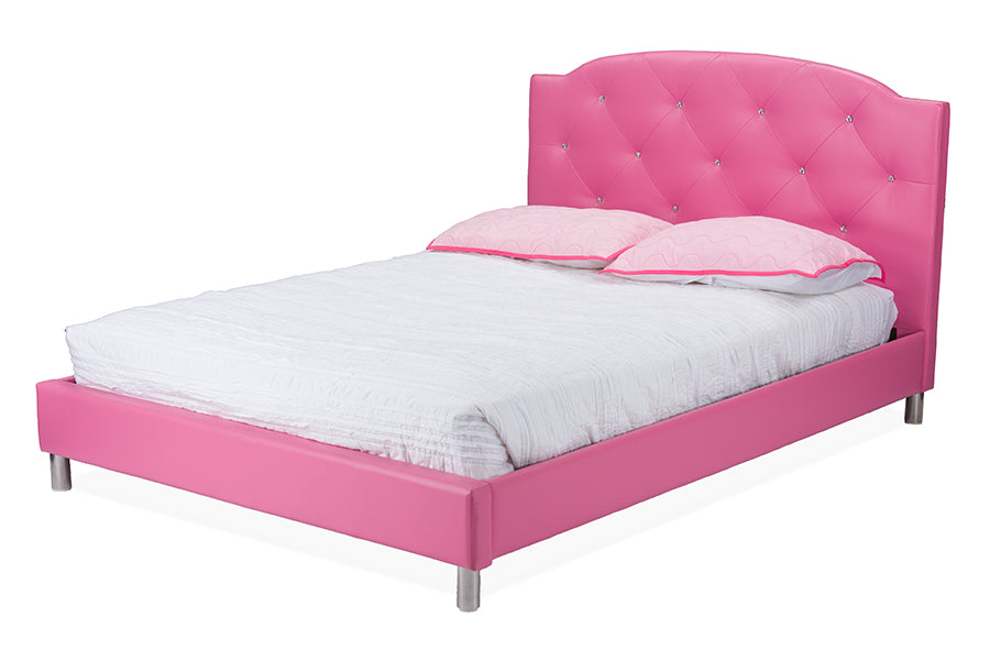 Baxton Studio Canterbury Modern and Contemporary Hot Pink Faux