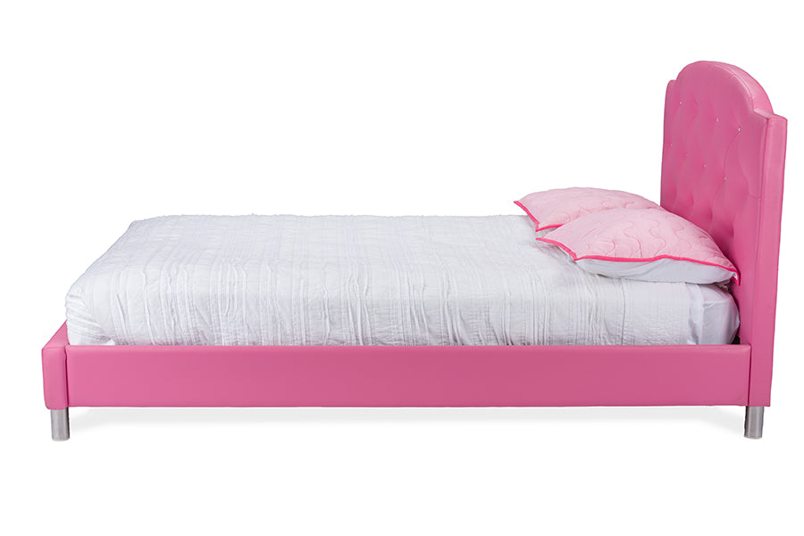 Baxton Studio Canterbury Modern and Contemporary Hot Pink Faux