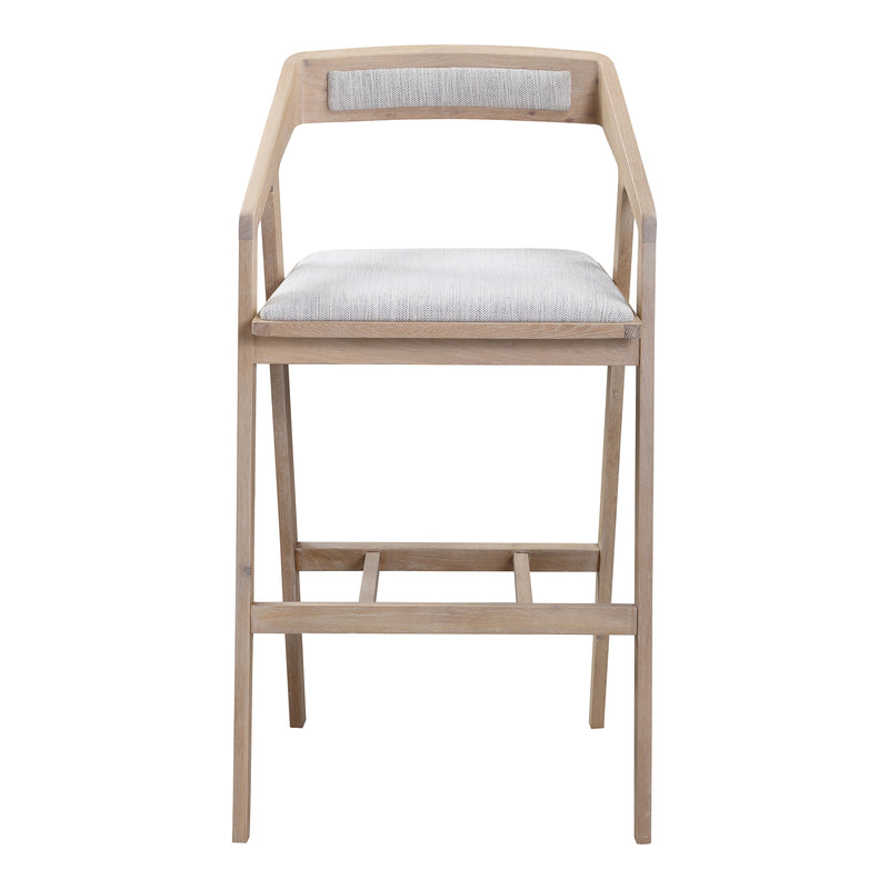 Padma Oak Barstool Light Grey By Moe's Home Collection | Bar Stools | Modishstore - 1