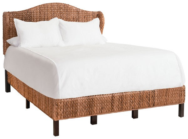 Safavieh Finola Rattan Bed Queen Size - Brown | Beds | Modishstore - 3