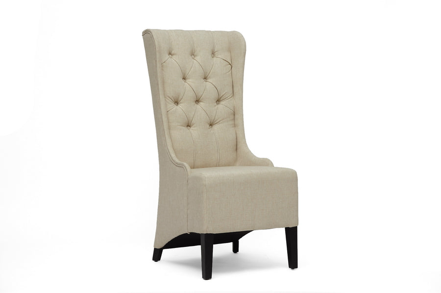 baxton studio vincent beige linen modern accent chair | Modish Furniture Store-2