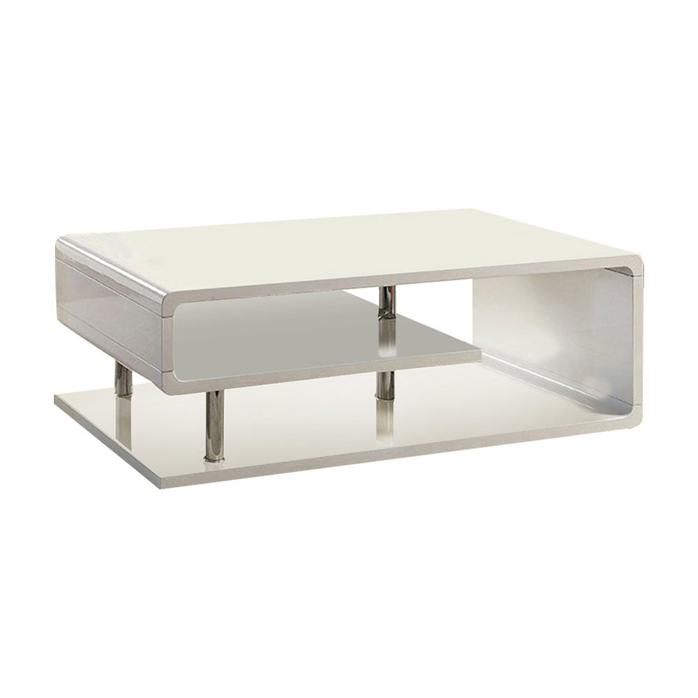 Ninove I Contemporary Style Coffee Table, White By Benzara | Coffee Tables |  Modishstore  - 2