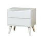 Lennart Ii Mid-Century Modern Nightstand, White Finish  By Benzara | Nightstands |  Modishstore 