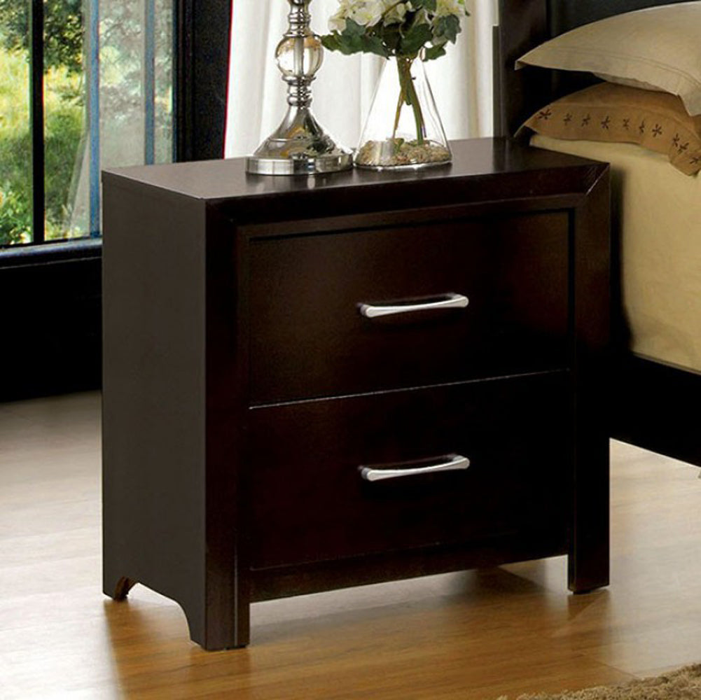 Janine Transitional Night Stand In Espresso Finish By Benzara | Nightstands | Modishstore