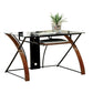 Baden Transitional Style Computer Desk , Oak And Black  By Benzara | Desks |  Modishstore 