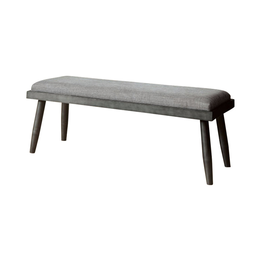 Vilhelm I Mid-Century Modern Style Bench , Gray By Benzara | Benches | Modishstore - 3