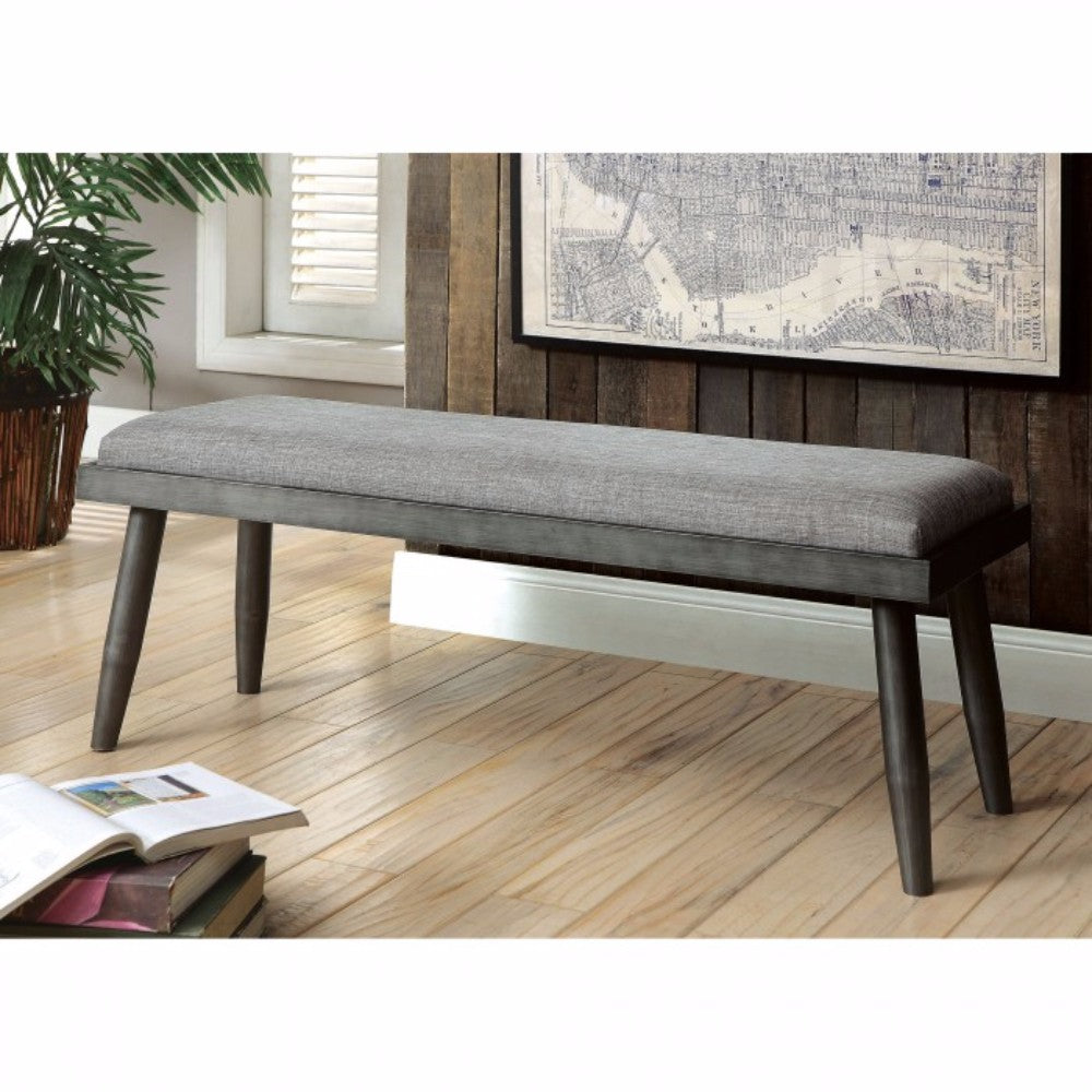 Vilhelm I Mid-Century Modern Style Bench , Gray By Benzara | Benches | Modishstore