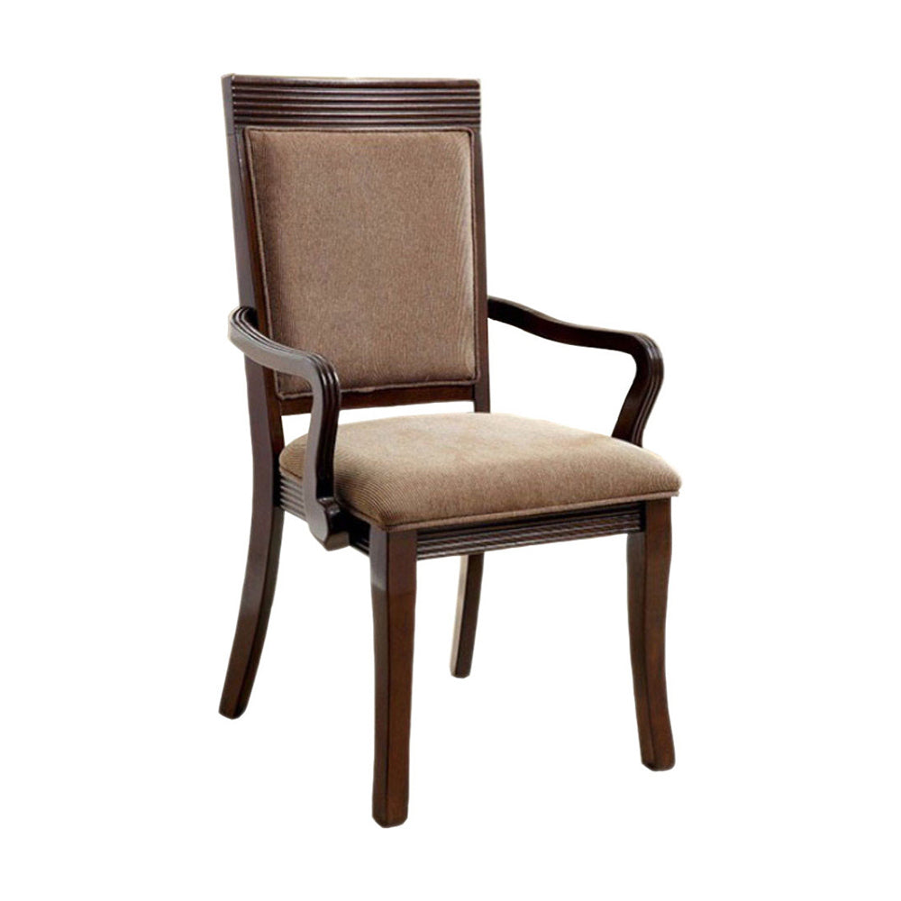 Woodmont Contemporary Arm Chair, Walnut Finish, Set Of 2 By Benzara | Side Chairs |  Modishstore 