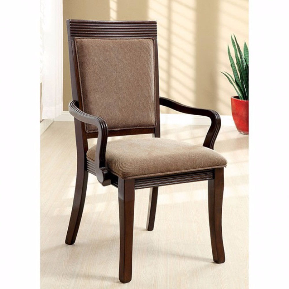 Woodmont Contemporary Arm Chair, Walnut Finish, Set Of 2 By Benzara | Side Chairs |  Modishstore  - 2