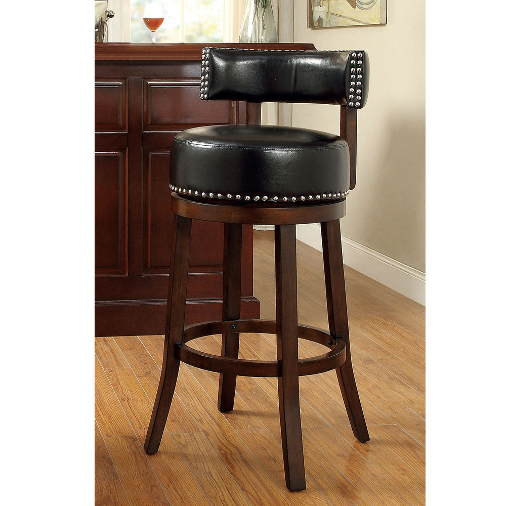 Shirley 29" Barstool Withpu Cushion, Black Finish, Set Of 2 By Benzara | Bar Stools |  Modishstore  - 2