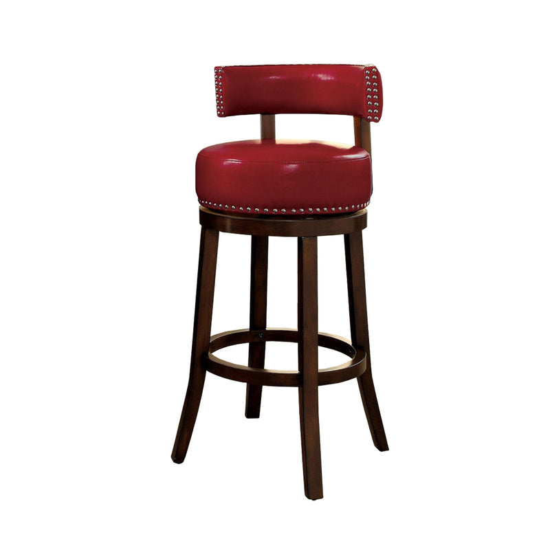 Shirley 29" Barstool Withpu Cushion, Red Finish, Set Of 2 By Benzara | Bar Stools |  Modishstore 