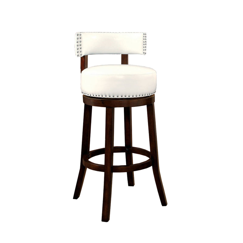 Shirley 29" Barstool Withpu Cushion, White Finish, Set Of 2 By Benzara | Bar Stools |  Modishstore 