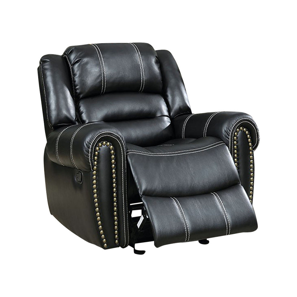 Frederick Transitional Glider Recliner Single Chair, Black Finish  By Benzara | Chairs & Recliners |  Modishstore  - 2