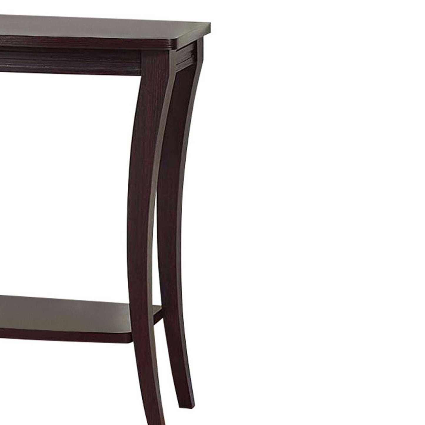 Modish Console Table With 1 Shelf, Dark Brown  By Benzara | Console Tables |  Modishstore  - 3